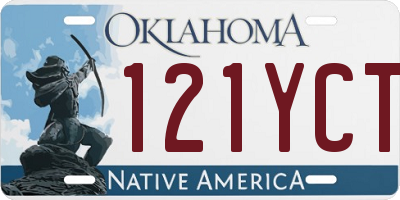 OK license plate 121YCT