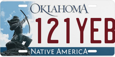 OK license plate 121YEB