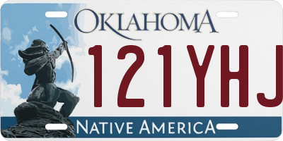 OK license plate 121YHJ