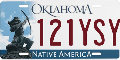OK license plate 121YSY