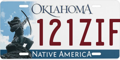 OK license plate 121ZIF