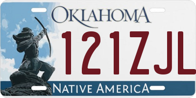 OK license plate 121ZJL