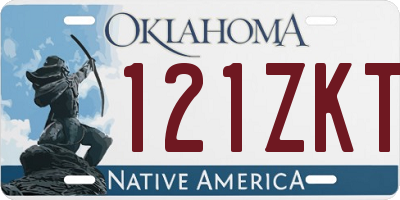 OK license plate 121ZKT