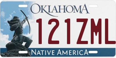 OK license plate 121ZML