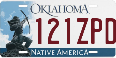 OK license plate 121ZPD