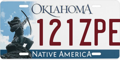 OK license plate 121ZPE