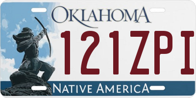 OK license plate 121ZPI