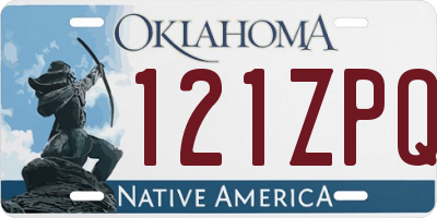 OK license plate 121ZPQ