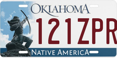 OK license plate 121ZPR