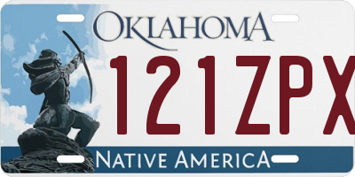 OK license plate 121ZPX