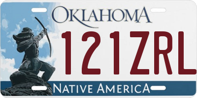 OK license plate 121ZRL