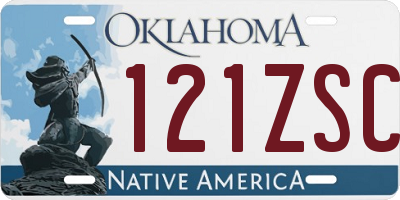 OK license plate 121ZSC