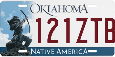 OK license plate 121ZTB