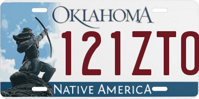OK license plate 121ZTO