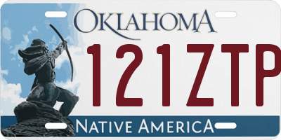 OK license plate 121ZTP