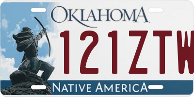 OK license plate 121ZTW