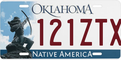 OK license plate 121ZTX