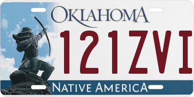 OK license plate 121ZVI