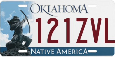 OK license plate 121ZVL
