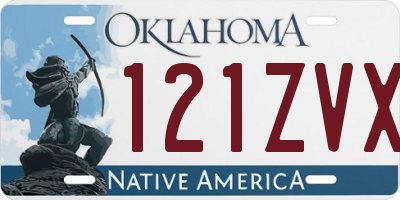 OK license plate 121ZVX