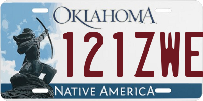 OK license plate 121ZWE