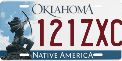 OK license plate 121ZXC