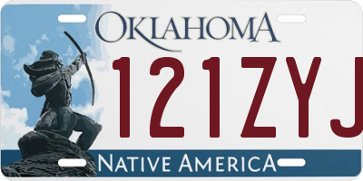 OK license plate 121ZYJ