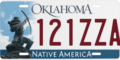 OK license plate 121ZZA