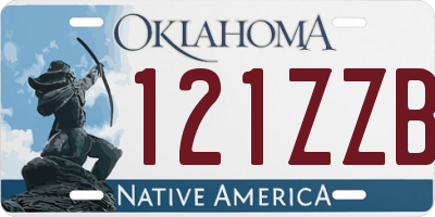 OK license plate 121ZZB