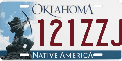 OK license plate 121ZZJ