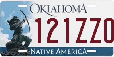 OK license plate 121ZZO