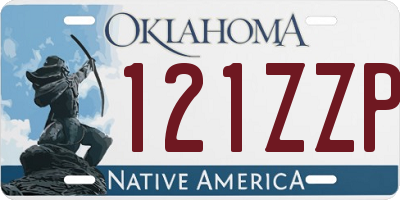 OK license plate 121ZZP