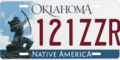 OK license plate 121ZZR