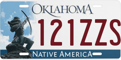 OK license plate 121ZZS