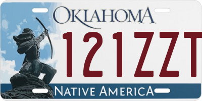 OK license plate 121ZZT