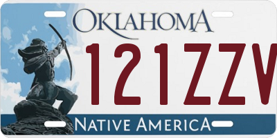 OK license plate 121ZZV