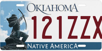 OK license plate 121ZZX