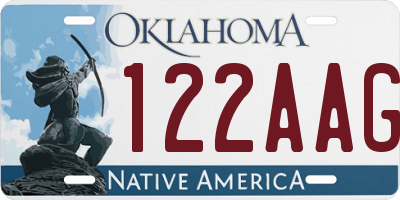 OK license plate 122AAG