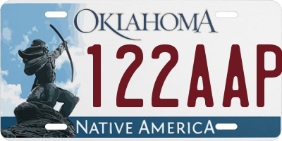 OK license plate 122AAP