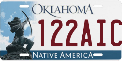 OK license plate 122AIC