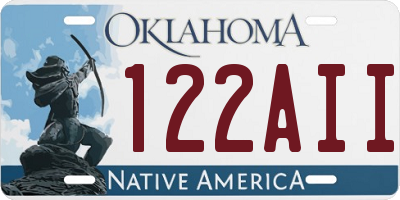 OK license plate 122AII