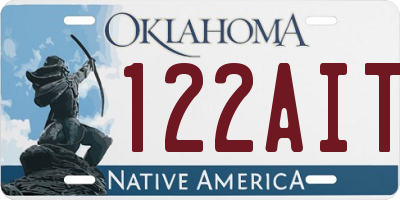 OK license plate 122AIT