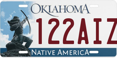 OK license plate 122AIZ