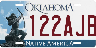 OK license plate 122AJB