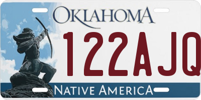 OK license plate 122AJQ