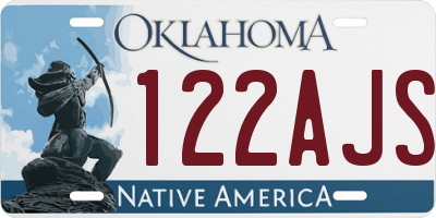 OK license plate 122AJS