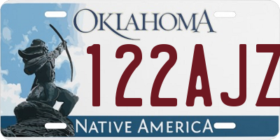 OK license plate 122AJZ