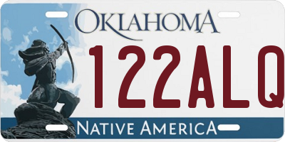 OK license plate 122ALQ