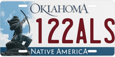 OK license plate 122ALS