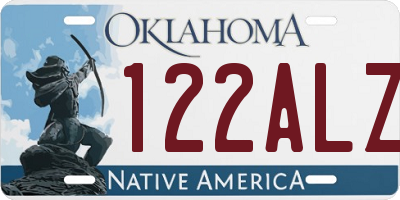 OK license plate 122ALZ